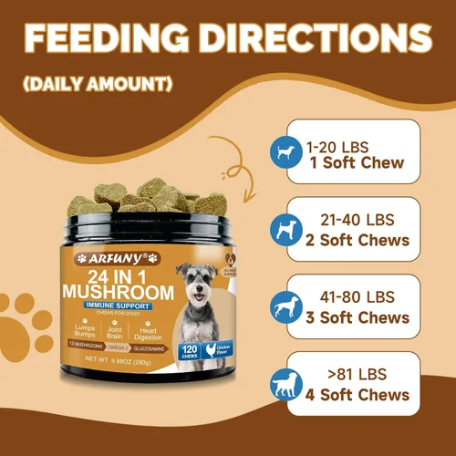Miniatura 6 de Hongos para perros – Seta de cola de pavo para perros – intestino, piel, articulaciones, salud inmunológica – Bultos y protuberancias de perro – 13