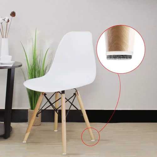 Miniatura 5 de uxcell 30pcs 0.591 in Dia Mesa Silla Muebles Pies Patas Piso Protector Protector Fieltro Pad Uñas Negro