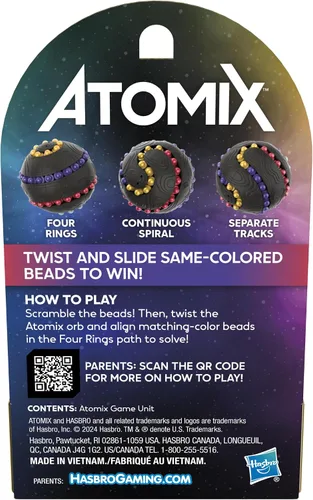 Miniatura 15 de Hasbro Gaming Atomix - Juego para niños, adolescentes y adultos, rompecabezas de bola y juguete para ansiedad, 1 jugador, actividades portátiles