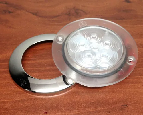 Miniatura 2 de MARINE BOAT 6 LED CÁLIDO TECHO CORTESÍA LUZ DE ACERO INOXIDABLE RIM FLUSH