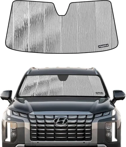 Miniatura 7 de Pigenius Parasol de parabrisas para Hyundai Palisade 2020-2025, acabado plateado metálico