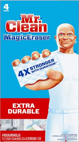 Mr. Clean Esponja mágica de borrador, limpiador multiusos, limpiador de limpieza, limpiador de pared, limpiador de tenis, cocina, baño, suministros