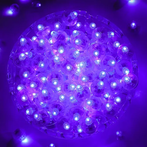 Miniatura 6 de ZGWJ 50 piezas de luces de globo mini, funciona con pilas, luz redonda impermeable LED de tiempo de espera prolongado para globo de cumpleaños