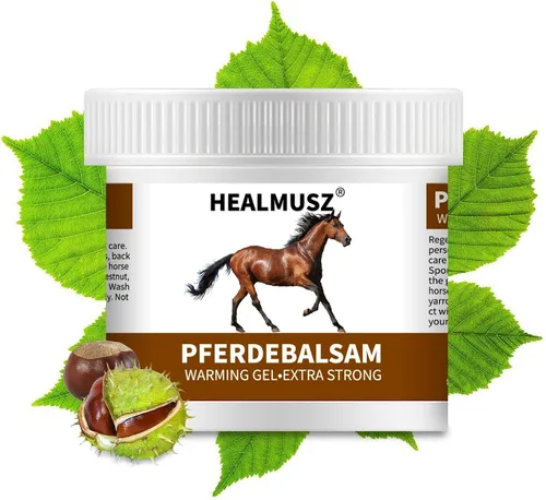 Gel de bálsamo de caballo Horse Balm, gel de masaje reconfortante extra fuerte de 8.8 onzas, con extracto de castaño de caballo y cártamo, para el