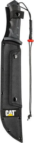 Miniatura 2 de Cat Machete recto con sierra, 19 pulgadas, funda de correa para el hombro, cuchillo de hoja de acero inoxidable con mango ergonómico de herramienta