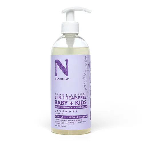 Miniatura 10 de Dr. Natural Jabón para niños 3 en 1 sin lágrimas Baby Plus - Jabón y champú de pies a cabeza - Gel de baño hidratante para piel sensible - Cítricos