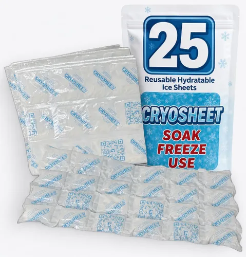 Miniatura 10 de Cryosheet by ThermaFreeze Hojas de Paquetes de Hielo – 5 paquetes de congelador flexibles reutilizables (9"×16.5"); corte a medida, enfriamiento