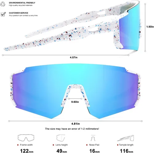 Miniatura 4 de SEKKAF Kids Sunglasses Youth Baseball Sunglasses for Boys Girls Softball Sports Sun Glasses UV Protection