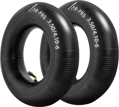 Miniatura 20 de AR-PRO Tubo interior de repuesto resistente de 13 x 6.50-6 pulgadas con vástago de válvula recto TR-13 (paquete de 2) – para carretillas, Razor Quad