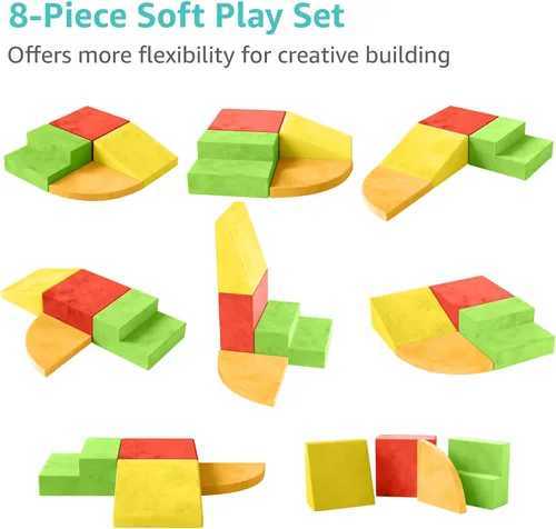 Miniatura 4 de YENING Bloques grandes de escalada de espuma para niños pequeños de 1 a 3 años, juguetes de escalada para bebés de 1 año, juego suave para bebés