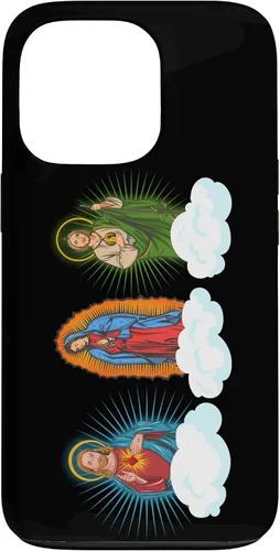 Miniatura 10 de iPhone 11 Pro Max Jesús, Virgen María y San Judas Tadeo En Nubes Caso