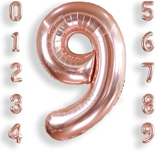 Miniatura 39 de AULE Globos grandes de 40 pulgadas con números 0 azules, globos grandes de números de aluminio, decoraciones de fiesta de cumpleaños de helio