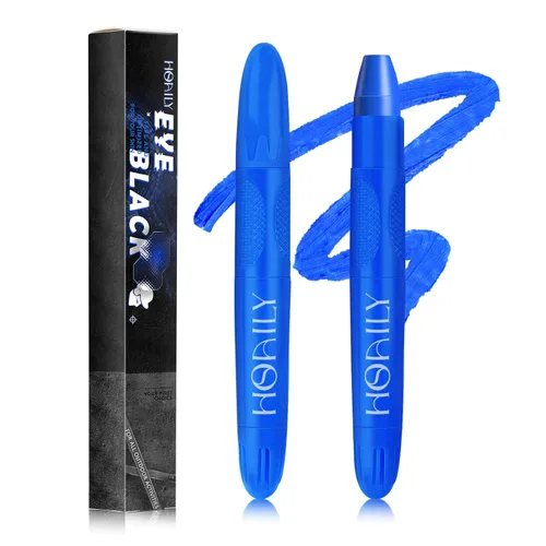 HOSAILY Palo negro de ojos, pintura facial deportiva para softbol, béisbol, fútbol, lacrosse, crema de larga duración, pintura facial y corporal en