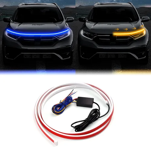 Miniatura 16 de Tira de Luz LED Cortable para Debajo del Capó del Coche, Tiras LED para Motor Automotriz, Luz Direccional Guía Decorativa, Impermeable IP66