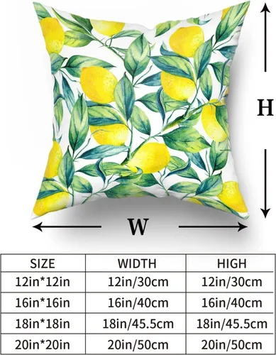 Miniatura 2 de Juego de 2 fundas de almohada cuadradas decorativas para sofá, automóvil, dormitorio, decoración del hogar con diseño de hojas verdes de 20 x 20
