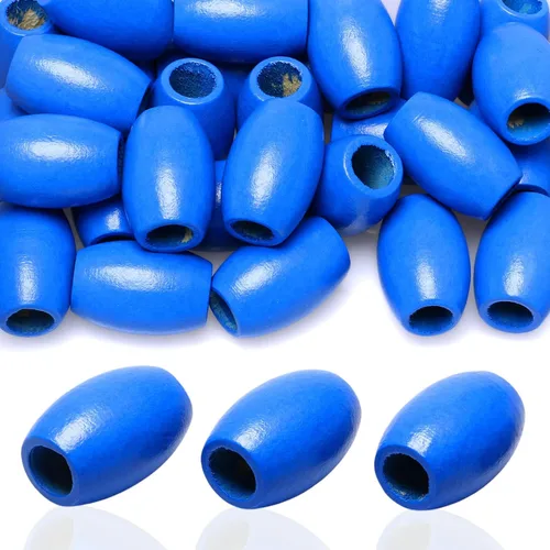 Miniatura 8 de 500 cuentas de madera ovaladas de 6 x 8mm, pequeñas cuentas espaciadoras de madera marrones con forma de grano de arroz, cuentas sueltas de madera