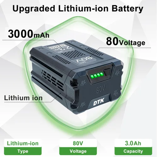 Miniatura 2 de DTK Reemplazo de batería de 80V 3000mAh para batería Kobalt 80V KB2580-06 KB680-06 KB580-06 KB280-06 Baterías inalámbricas de herramientas eléctricas
