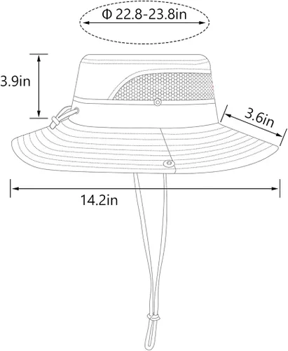Miniatura 5 de Paquete de 2 sombreros Boonie para hombres y mujeres con protección UV UPF 50+ para pesca, senderismo y jardinería