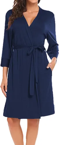 Miniatura 2 de Bluetime - Bata de algodón para mujer, kimono corto de algodón para usar como ropa para dormir o para relajarse.