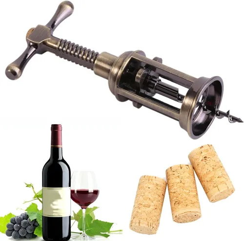 Miniatura 7 de Abridor de vino, sacacorchos de aleación de zinc con abrebotellas multifuncional, tornillo de corcho multifuncional manual para camarero