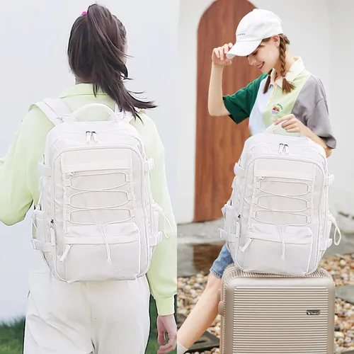 Miniatura 2 de AO ALI VICTORY Mochila de viaje para mujeres y hombres, mochilas para laptop con puerto USB, mochila de equipaje de mano, mochilas grandes