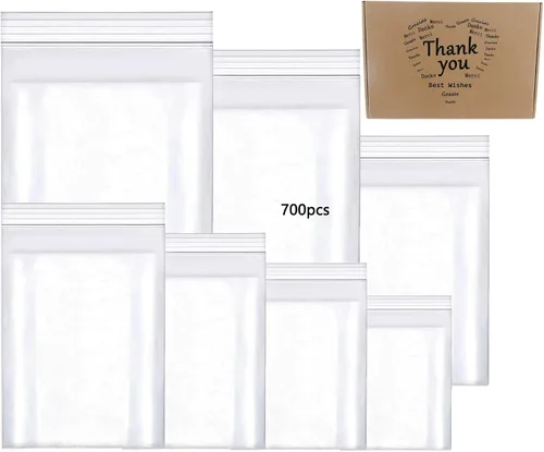 Miniatura 17 de newlng 500 bolsas de plástico pequeñas resellables de polietileno transparentes de 6.3 mil para embalaje de joyas, dulces, aperitivos, cuentas