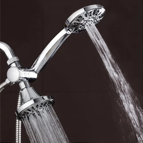 Miniatura 3 de AquaDance Total Chrome Premium - Combo de 3 vías de alta presión de alta presión de 48 ajustes para lo mejor de ambos mundos: disfruta de un lujoso