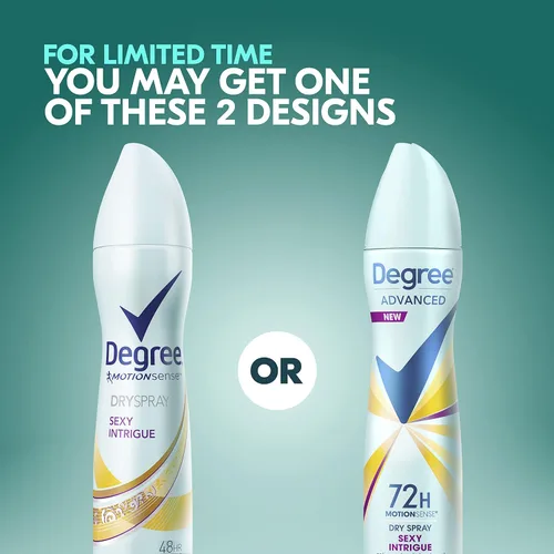 Miniatura 3 de Desodorante antitranspirante Degree para mujer en spray seco Sexy Intrigue, 3.8 onzas (paquete de 4)