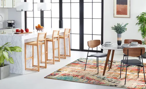 Miniatura 7 de SAFAVIEH colección Monaco MNC222F - Alfombra de 8' x 10', diseño boho chic con detalles tribales y efecto desgastado, no desprende pelusa y de fácil