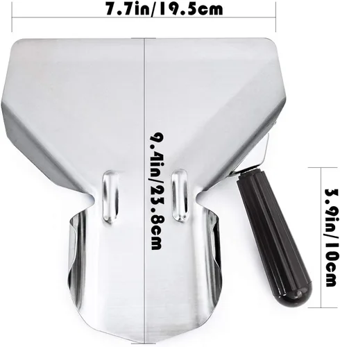 Miniatura 5 de Acero inoxidable Frita Bagger Scoop Chip Palomitas Bagger Ice Candy Snacks Postres Scooper, Mango derecho