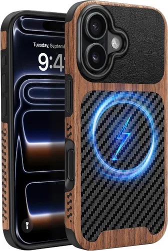 Miniatura 17 de Funda magnética ZZDZZ compatible con iPhone 14 Plus [Compatible con Magsafe] Diseño de cuero premium TPU híbrido a prueba de golpes (Negro)