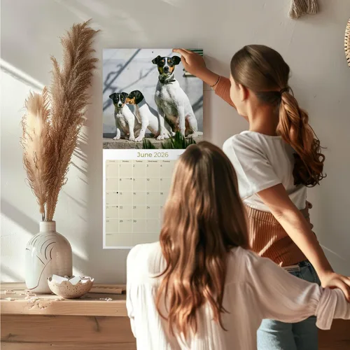 Miniatura 2 de Calendario de Rat Terrier 2025 2026 – Calendario mensual de pared de raza de perro – 12" x 24" abierto – Papel grueso que no se corre – Para regalo