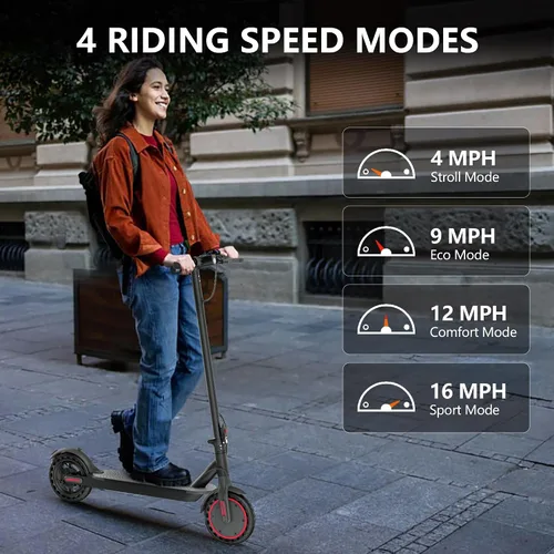 Miniatura 3 de MAXSHOT Scooter eléctrico para adultos, neumáticos de 8.5/10/14 pulgadas, 19/22 mph, motor de 350 W/500 W, rango de 21-28 millas, plegable con doble