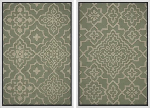 Miniatura 33 de IDEA4WALL - Set de lienzos enmarcados para pared, diseño tropical, selva, hoja de plátano, guepardo rosa, gato, naturaleza, desierto, arte digital