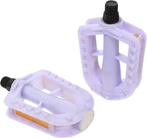 INOOMP Pedales de bicicleta para niños, pedales de bicicleta antideslizantes para niños, plataforma grande, color morado, 1 par, color aleatorio
