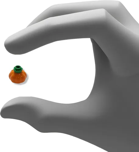 Miniatura 4 de LEGO Accesorios - Calabazas naranjas con tallos verdes brillantes (paquete de 8) juguetes de construcción espeluznantes Jack-0-Lantern para mayores