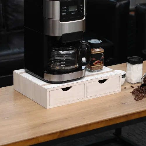 Miniatura 4 de DDYURI Organizador de almacenamiento de cocina con 2 cajones para taza K de café / soporte para cápsulas de café, cajón de organización de oficina