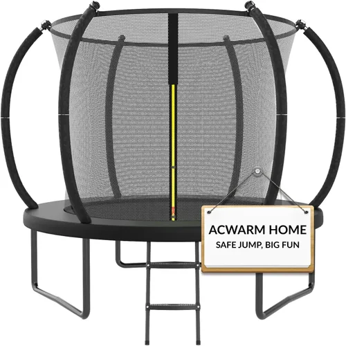 ACWARMHOME Trampoline Outdoor 16FT 15FT 14FT 12FT 10FT 8FT with Enclosure, Non-Slip Ladder & Anti-Rust Coated Frame, Backyard Large Recreational