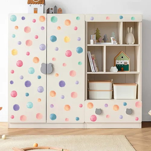 Miniatura 7 de AOWDIAO 153 piezas de calcomanías de lunares acuarela para pared, adhesivas y despegables, calcomanías de vinilo para decoración de dormitorio