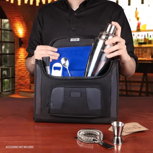 Miniatura 4 de USA Gear Organizador de Viaje se Ajusta a Kits de Bartending - Bolsa de Bartending con Correa para el Hombro, Interior Personalizable para Medidor