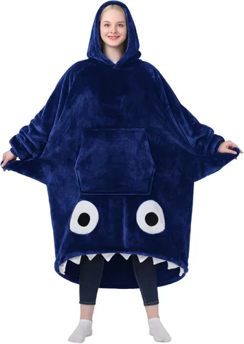 Miniatura 8 de Waitu Manta Ponible de Oso con Capucha, Divertidos Disfraces de Halloween, Regalos de Cumpleaños para Mujeres, Hombres, Niños y Niñas, Manta