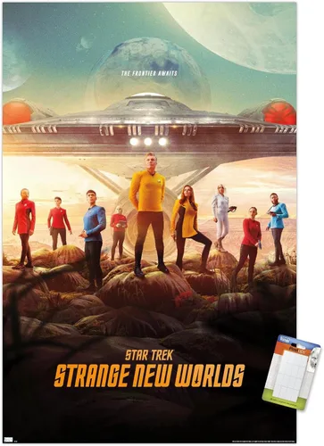 Miniatura 12 de Star Trek: Strange New Worlds - Póster de pared de arte clave, 22.4 pulgadas de largo x 14.7 pulgadas de ancho, versión enmarcada de madera