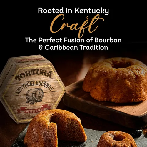 Miniatura 6 de Tortuga - Pastel de mantequilla, sabor Kentucky Bourbon, 32 onzas, el regalo gourmet prémium ideal para regalitos, cestas de regalo y regalos