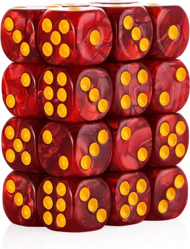 Miniatura 20 de 36 de paquete de dados de 12 mm de 6 caras MINI, juego de dados de patrón de perla, dados estándar de 6 caras para Yahtzee, Bunco o enseñanza