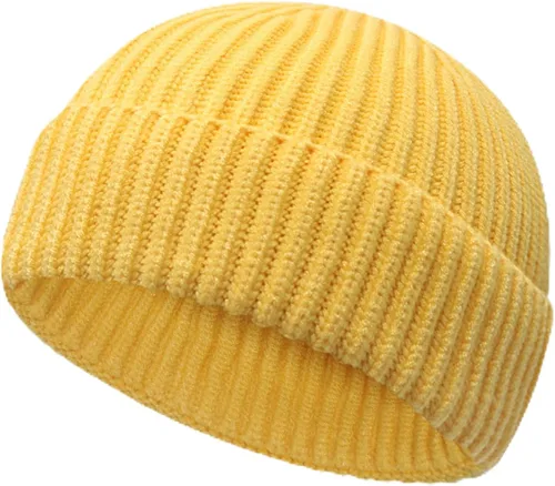 Miniatura 12 de NPQQUAN Gorros de pescador para hombres y mujeres, gorro de punto corto para invierno