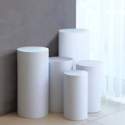 Miniatura 14 de Efavormart - Juego de 5 fundas de soporte para caja de exhibición cilíndrica de elastano, color negro, fundas elásticas para pilar de pedestal, 160