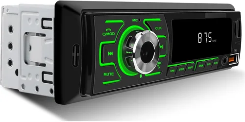 Miniatura 7 de CAMECHO Radio de coche Bluetooth Single DIN Audio estéreo para automóvil, audio para automóvil con manos libres Bluetooth, FM/ MP3/U disco/AUX/carga