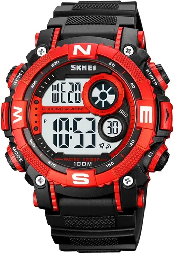 Miniatura 21 de FANMIS Reloj deportivo de cuarzo digital multifunción militar para hombre, impermeable, con alarma, LED, azul