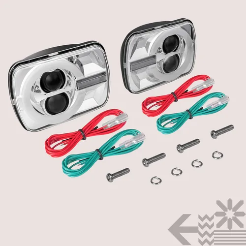 Miniatura 8 de TRUE MODS 5x7 7x6 Pulgadas H6054 Faros LED Negros H4 Lámpara de Repuesto de Haz Sellado para Jeep Wrangler YJ Cherokee XJ [Aprobado por DOT] Ford