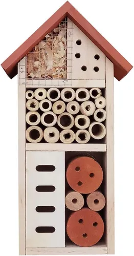Lulu Home Casa de insectos de madera, hotel colgante de insectos para abejas, mariposas, mariquitas, hábitat beneficioso de insectos, jardín de